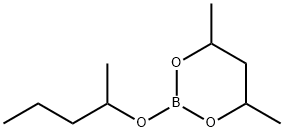 4,6-Dimethyl-2-[(1-methylbutyl)oxy]-1,3,2-dioxaborinane 结构式