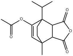 5-Acetyloxy-3a,4,7,7a-tetrahydro-7-methyl-4-(1-methylethyl)-4,7-ethanoisobenzofuran-1,3-dione 结构式