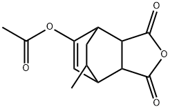 5-Acetyloxy-3a,4,7,7a-tetrahydro-8-methyl-4,7-ethanoisobenzofuran-1,3-dione 结构式