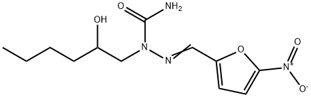 1-(2-hydroxyhexyl)-1-[(5-nitro-2-furyl)methylideneamino]urea 结构式