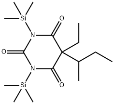 5-Ethyl-5-(1-methylpropyl)-1,3-bis(trimethylsilyl)-2,4,6(1H,3H,5H)-pyrimidinetrione 结构式