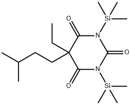 5-Ethyl-5-(3-methylbutyl)-1,3-bis(trimethylsilyl)-2,4,6(1H,3H,5H)-pyrimidinetrione 结构式