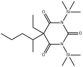 5-Ethyl-5-(1-methylbutyl)-1,3-bis(trimethylsilyl)-2,4,6(1H,3H,5H)-pyrimidinetrione 结构式