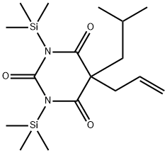 5-(2-Methylpropyl)-5-(2-propenyl)-1,3-bis(trimethylsilyl)-2,4,6(1H,3H,5H)-pyrimidinetrione 结构式