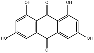 1,3,6,8-tetrahydroxyanthracene-9,10-dione 结构式