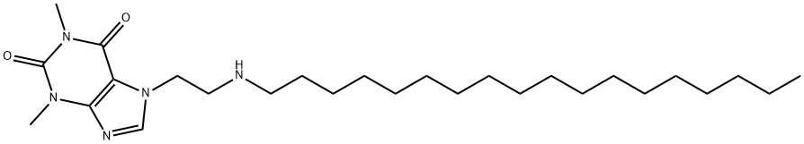 3,7-Dihydro-1,3-dimethyl-7-[2-(octadecylamino)ethyl]-1H-purine-2,6-dione 结构式