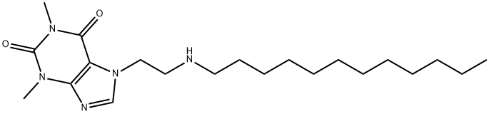 7-[2-(Dodecylamino)ethyl]-3,7-dihydro-1,3-dimethyl-1H-purine-2,6-dione 结构式