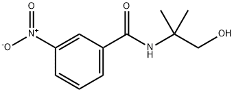 N-(1-羟基-2-甲基-丙-2-基)-3-硝基-苯甲酰胺 结构式