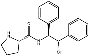 (2S)-N-[(1S,2S)-2-羟基-1,2-二苯乙基]-2-吡咯烷甲酰胺 结构式