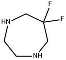 6,6-二氟-1,4-二氮杂环庚烷 结构式