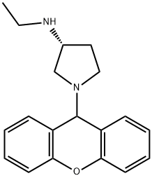 (3R)-N-Ethyl-1-(9H-xanthen-9-yl)-3-pyrrolidinamine 结构式