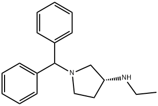 (3R)-1-(Diphenylmethyl)-N-ethyl-3-pyrrolidinamine 结构式
