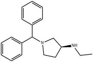 (3S)-N-Ethyl-1-(diphenylmethyl)-3-pyrrolidinamine 结构式