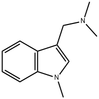 N,N,1-三甲基-1H-吲哚-3-甲胺 结构式