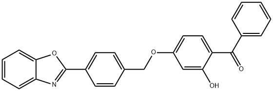 [4-[[4-(Benzoxazol-2-yl)phenyl]methoxy]-2-hydroxyphenyl]phenylmethanone 结构式