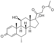 醋酸甲基泼尼松龙 结构式