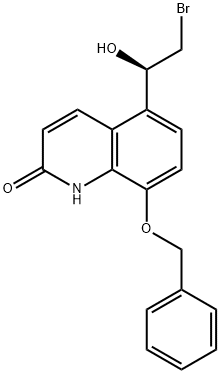 8-苄氧基-5-（（R）-2-溴-1-羟乙基）-1H-喹啉酮 结构式