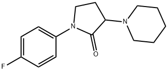 1-(p-Fluorophenyl)-3-piperidinopyrrolidin-2-one 结构式