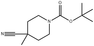 4-氰基-4-甲基哌啶-1-羧酸叔丁酯 结构式