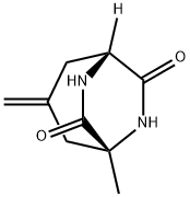 6,8-Diazabicyclo[3.2.2]nonane-7,9-dione,1-methyl-3-methylene-,(1R,5R)-(9CI) 结构式