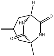 6,8-Diazabicyclo[3.2.2]nonane-7,9-dione,1-methyl-3-methylene-,(1S,5S)-(9CI) 结构式