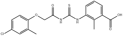 3-[[[[(4-CHLORO-2-METHYLPHENOXY)ACETYL]AMINO]THIOXOMETHYL]AMINO]-2-METHYL-BENZOIC ACID 结构式