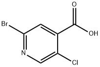 2-溴-5-氯异烟酸 结构式