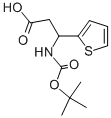 3-(BOC-氨基)-3-(2-噻吩基)丙酸 结构式