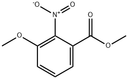3-甲氧基-2-硝基苯甲酸甲酯 结构式