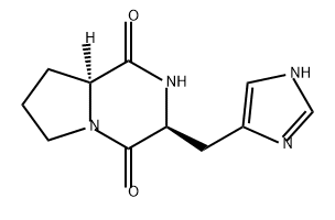 环(组氨酰-脯氨酰) 结构式