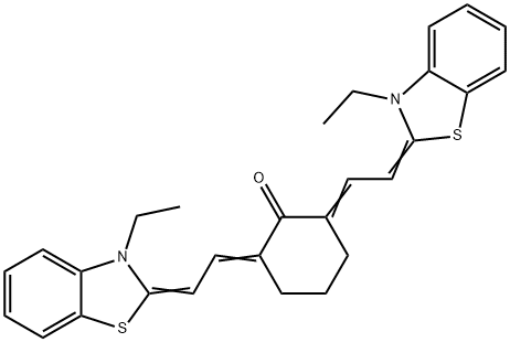 2,6-BIS((E)-2-[3-ETHYL-1,3-BENZOTHIAZOL-2(3H)-YLIDENE]ETHYLIDENE)CYCLOHEXANONE 结构式