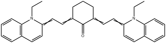 2,6-BIS((E)-2-[1-ETHYL-2(1H)-QUINOLINYLIDENE]ETHYLIDENE)CYCLOHEXANONE 结构式