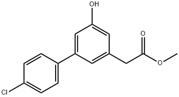 4'-Chloro-5-hydroxy-(1,1'-biphenyl)-3-acetic acid methyl ester 结构式