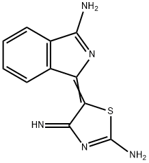 1-(2-amino-4-imino-(4H)-thiazol-5-ylidene)-1H-isoindol-3-amine 结构式
