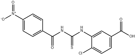 4-CHLORO-3-[[[(4-NITROBENZOYL)AMINO]THIOXOMETHYL]AMINO]-BENZOIC ACID 结构式