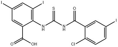 2-[[[(2-CHLORO-5-IODOBENZOYL)AMINO]THIOXOMETHYL]AMINO]-3,5-DIIODO-BENZOIC ACID 结构式