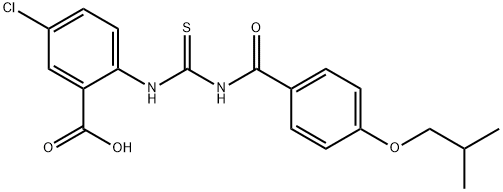 5-CHLORO-2-[[[[4-(2-METHYLPROPOXY)BENZOYL]AMINO]THIOXOMETHYL]AMINO]-BENZOIC ACID 结构式
