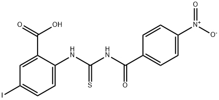 5-IODO-2-[[[(4-NITROBENZOYL)AMINO]THIOXOMETHYL]AMINO]-BENZOIC ACID 结构式