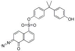 MONOESTER OF 2-DIAZO-1-NAPHTHOL-5-SULFONIC ACID WITH BISPHENOL A 结构式