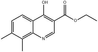 ETHYL 4-HYDROXY-7,8-DIMETHYLQUINOLINE-3-CARBOXYLATE 结构式