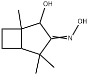 2-Hydroxy-1,4,4-trimethylbicyclo[3.2.0]heptan-3-one oxime 结构式