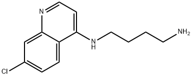 N1-(7-氯喹啉-4-基)丁烷-1,4-二胺 结构式