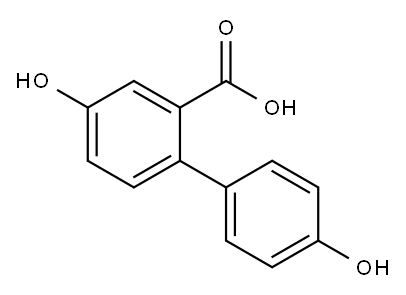 4,4-二羟基-[1,1-联苯]-2-羧酸 结构式