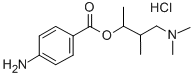 3-(dimethylamino)-1,2-dimethylpropyl p-aminobenzoate monohydrochloride  结构式