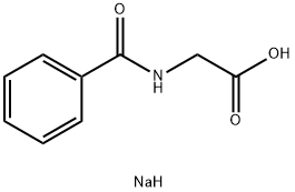马尿酸钠 C9 H8 N NA O3 结构式