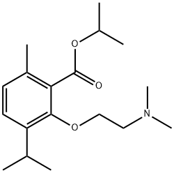 3-[2-(Dimethylamino)ethoxy]-p-cymene-2-carboxylic acid isopropyl ester 结构式