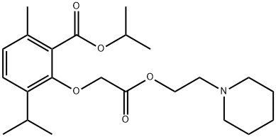 (2-Isopropoxycarbonyl-6-isopropyl-3-methylphenoxy)acetic acid 2-piperidinoethyl ester 结构式