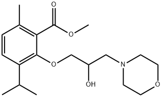 3-(2-Hydroxy-3-morpholinopropoxy)-p-cymene-2-carboxylic acid methyl ester 结构式