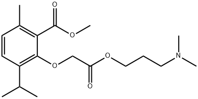 (6-Isopropyl-2-methoxycarbonyl-3-methylphenoxy)acetic acid 3-(dimethylamino)propyl ester 结构式