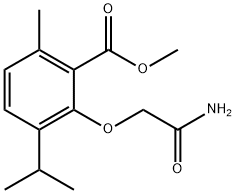 3-Carbamoylmethoxy-p-cymene-2-carboxylic acid methyl ester 结构式